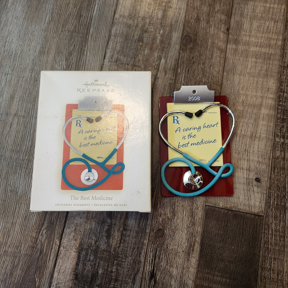 Hallmark Keepsake 2008 The Best Medicine Ornament Stethoscope Medical Nurse Gift